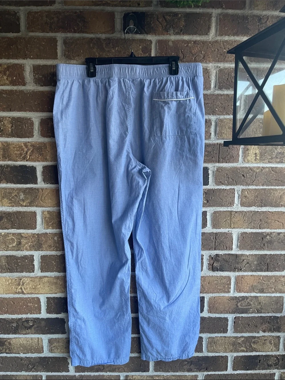 J. Crew Pajama Set in cotton herringbone Light Blue Long-Sleeve